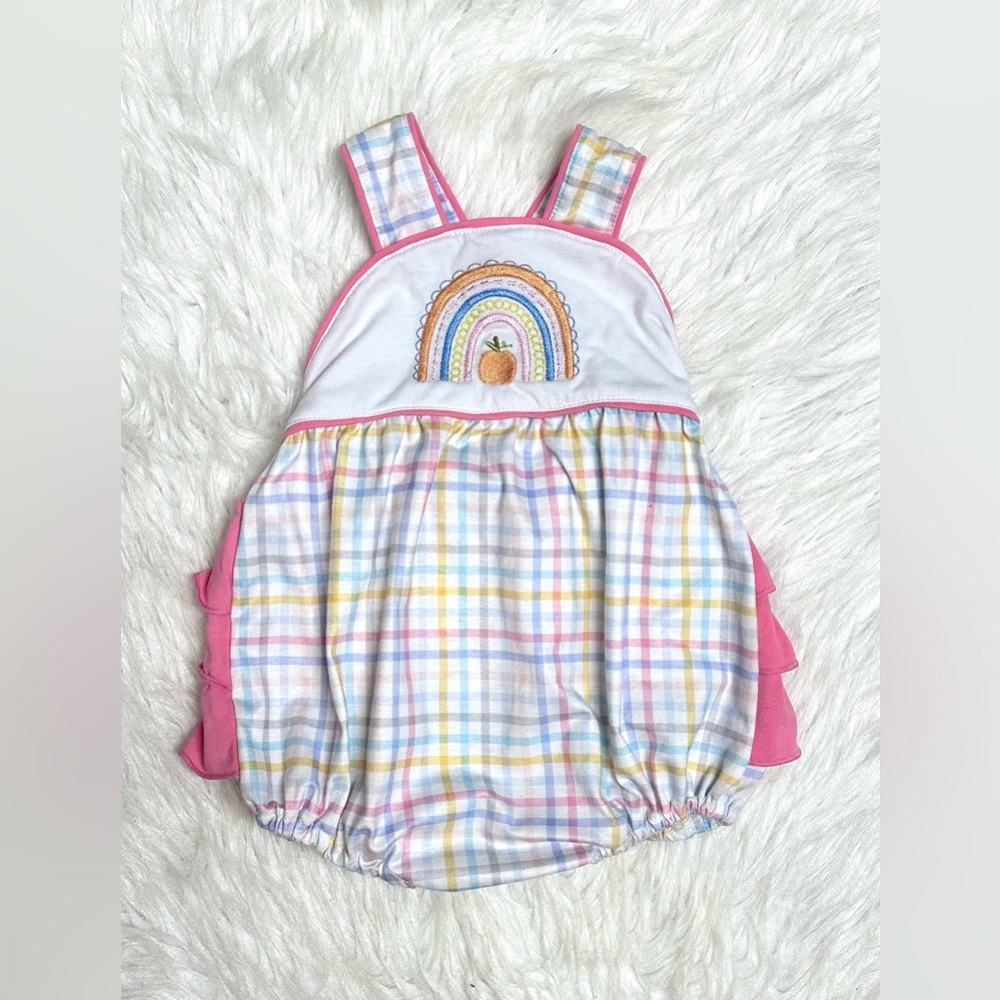 Plaid Rainbow Kids One Piece
